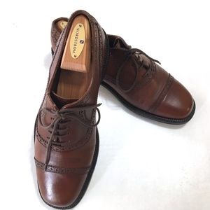 Bostonian Luxe Leather Oxford Cap Toe Brown 8M
